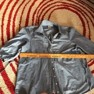 Mid-weight chambray maternity tunic